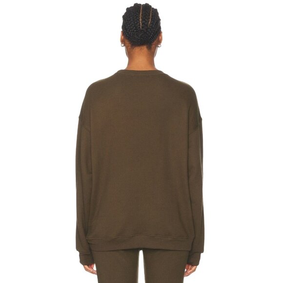 Eterne Oversized Crewneck Sweatshirt in Moss Small New Womens Pullover - Picture 2 of 14